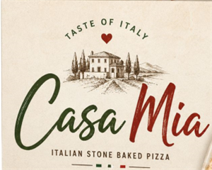 TASTE OF ITALI Casa Mia ITALIAN STONE BAKED PIZZA - לוגו סימן מסחר