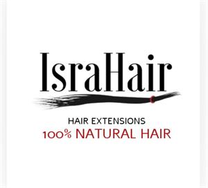 IsraHair HAIR EXTENSIONS 100% NATURAL HAIR - לוגו סימן מסחר