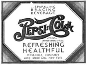 PEPSI = COLA sparkling bracing beverage rehreshing healthful - לוגו סימן מסחר