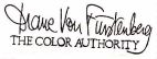 DIANE VON FURSTENBERG   {THE COLOR AUTHORITY} - לוגו סימן מסחר