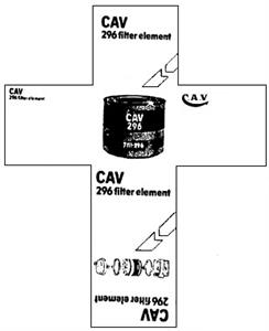 CAV 296 filter element C.A.V - לוגו סימן מסחר רשום
