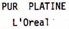 PUR PLATINE L'OREAL - לוגו סימן מסחר