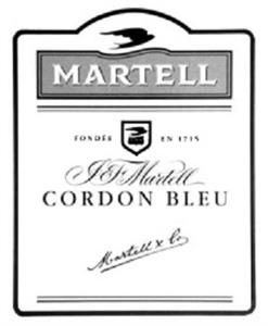 MARTELL IFMARTELL CORDONBLEU MARTELL&CO fondee en 1715 - לוגו סימן מסחר רשום