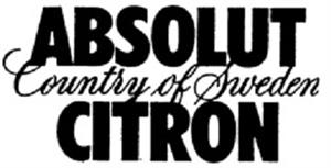 ABSOLUT CITRON Country of Sweden - לוגו סימן מסחר רשום