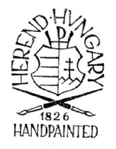 HEREND HUNGARY H P 1826 HANDPAINTED - לוגו סימן מסחר רשום