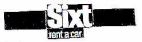 Sixt rent a car - לוגו סימן מסחר