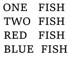 ONE FISH TWO FISH RED FISH BLUE FISH - לוגו סימן מסחר רשום
